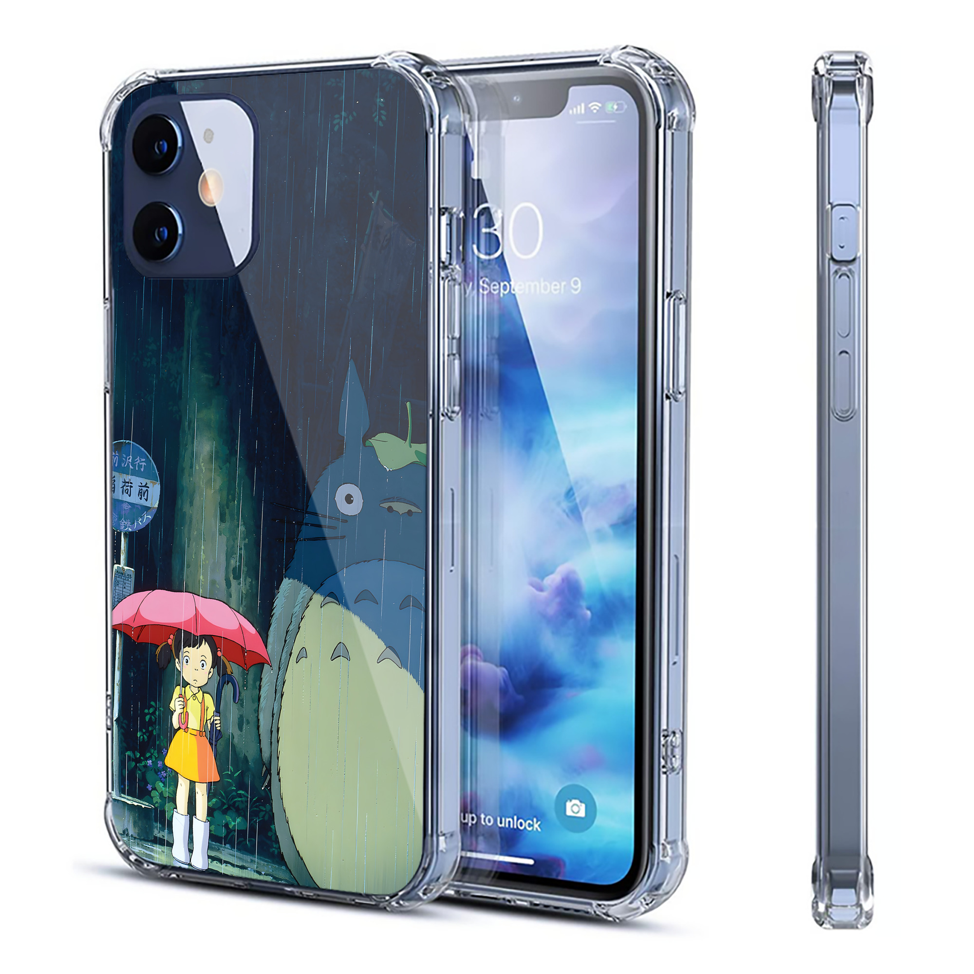 （画像用） となりのトトロ 草壁メイ 草壁サツキ My Neighbor Totoro Satsuki Kusakabe Mei Kusakabe 【iPhone 12シリーズ対応】透明スマホケース（クリアソフトケース）